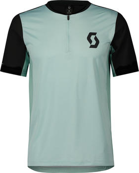 Scott Sports Scott Trail Vertic Zip Short-Sleeve Men's Shirt (403294) mineral green/black