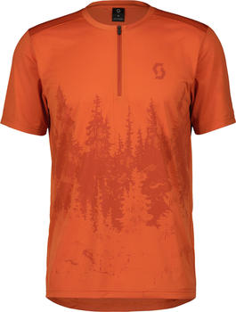 Scott Trail Flow Zip Short-Sleeve Men's Shirt (403231) braze orange