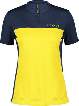 Scott Sports Scott Trail Flow Zip Short-Sleeve Women's Shirt (289438) midnight blue/sun yellow