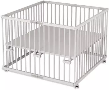 Sämann Laufgitter 100x100 cm faltbar Premium weiß