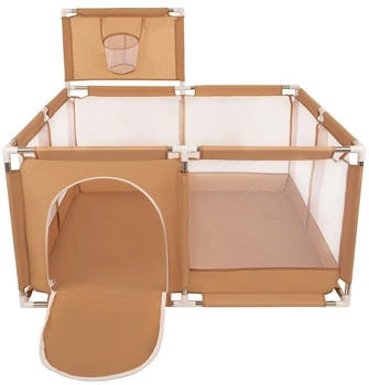 Selonis Laufstall mit Korb, ohne Bälle beige