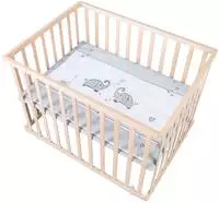 Roba LAUFGITTER 100x75 Jumbo twins grau Naturfarben