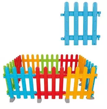 Pilsan Spielzaun Multi, Kunststoff, 10 Elemente, 51x4x54cm, multicolor (06226)