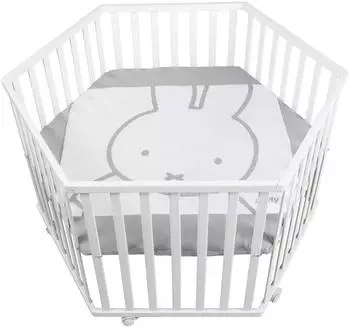 Roba Laufgitter miffy 6-eckig mit Schutzeinlage, wei&szlig;