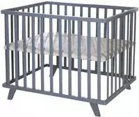 roba Laufgitter "Luxe, grau, 75x100 cm" bis 15 kg mit Laufgittereinlage Greyish