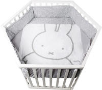 roba Laufgitter "miffy, wei&szlig;, 6-eckig" bis 15 kg mit Stoffeinlage und Nestchen