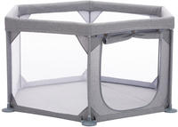 Fillikid Laufgitter "6-Eck, grau &Oslash; 134 cm, H&ouml;he 67 cm" inklusive...