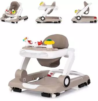 Chipolino Little Explorer 4-in-1 Lauflernwagen mit Musik, beige (PRLE02503BE)