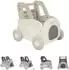 KIKKABOO Trolie Lauflernwagen 4-in-1 Ziehspielzeug, Rutscher, Aufbewahrungsbox, beige (31005030113)