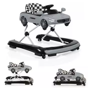 Cangaroo Cabrio Lauflernwagen 2-in-1 Auto-Design, h&ouml;henverstellbar, grau/schwarz