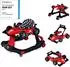 Costway Lauflernwagen 3-in-1 klappbar, Babyschaukel, Babywippe, rot (Kunststoff)