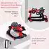 Costway Lauflernwagen 3-in-1 klappbar, Babyschaukel, Babywippe, rot (Kunststoff)
