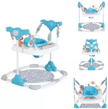 Moni Hopser Hop Türhopser mit Musik, 360° drehbarer Sitz, blau