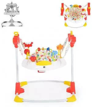 Moni Hopser Vista Türhopser mit Spielcenter, Musik, Licht, MP3-Anschluss, weiß/rot