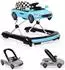 Cangaroo Cabrio 2in1 Lauflernwagen höhenverstellbar, mit Licht, hellblau/schwarz