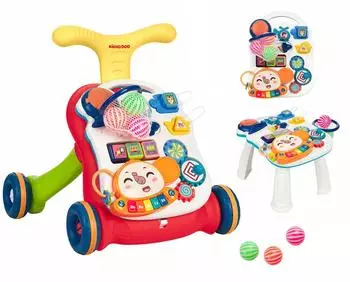 KIKKABOO Grow 2-in-1 Laufwagen mit Spieltisch, Musik und Lichtfunktion