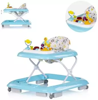 Chipolino Baby Steps Lauflernwagen mit Musik, Spielpanel, Räder mit Stopper, blau