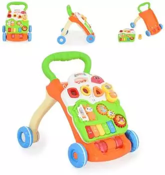 Moni Lauflernwagen Piano, grün, mit Spielcenter (999C)