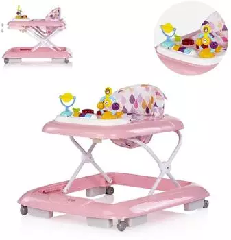 Chipolino Baby Steps Lauflernwagen mit Musik, Spielpanel, rosa