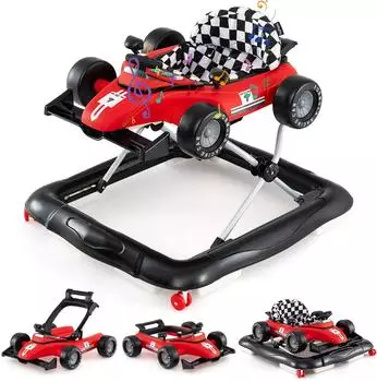 Costway 4-in-1-Lauflernwagen höhenverstellbar mit Spieluhr