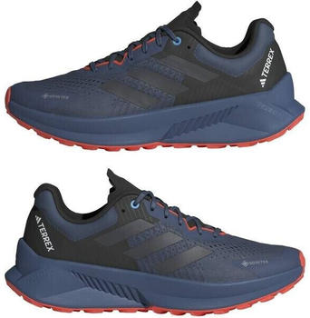 Adidas Terrex Soulstride Flow GTX (JI1690) wonder steel/grey six/semi impact orange – Adidas Terrex Soulstride Flow GTX – Trailrunning-Schuh für nasse Naturstrecken