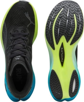 Puma Deviate Nitro 3 puma black-speed blue – Nitro Foam und Pumagrip verbinden Dämpfung mit Bodenhaftung