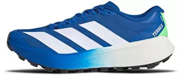 Adidas Terrex Agravic 4 blue/cloud white/lime burst – Adidas Terrex Agravic 4, Trailrunning-Schuh für Natur und Crosslauf