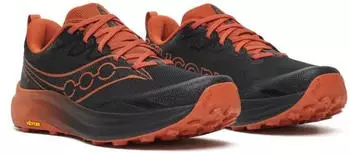 Saucony Peregrine 16 black/rust – Vibram-Megagrip hält auf natürlichem Untergrund
