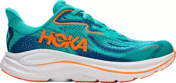 Hoka Clifton 10 night glow blue/electric aqua (Junior) (1168860-NCQ)