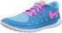 Nike Free 5.0 2014 GS Girls blue lagoon/white/volt/pink pow