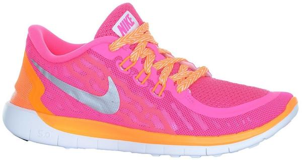 Nike Free 5.0 2014 GS Girls pink power/metallic silver/white