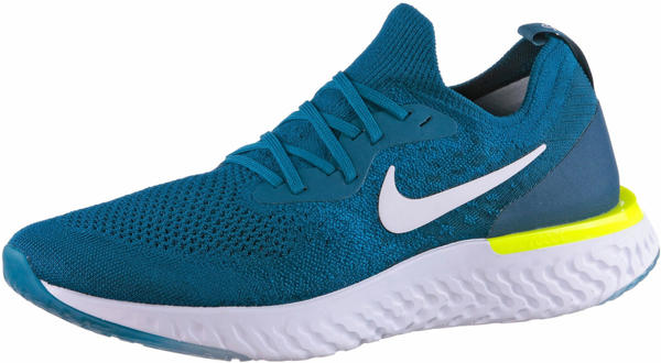 Nike Epic React Flyknit Green Abyss White Blue Force Volt