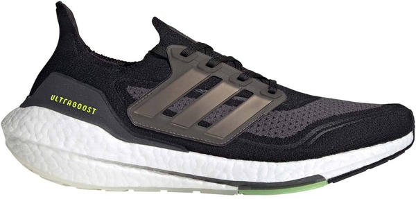 Adidas Ultraboost 21 core black/silver metallic/solar yellow