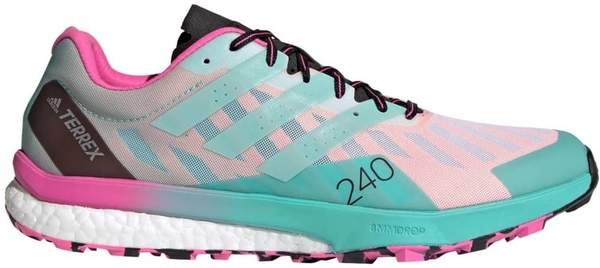 Adidas TERREX Speed Ultra Trailrunning-Schuh Cloud White/Clear Mint/Screaming Pink