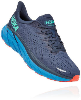 Hoka One One Clifton 8 Wide navy/ocean blue/red