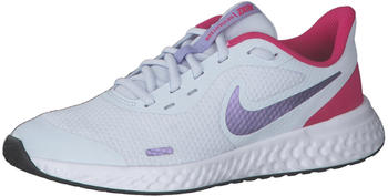 Nike Revolution 5 GS football grey/purple pulse/fireberry white