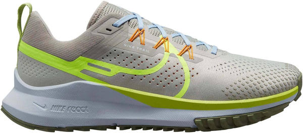 Nike React Pegasus Trail 4 light iron ore/cobblestone/football grey/volt