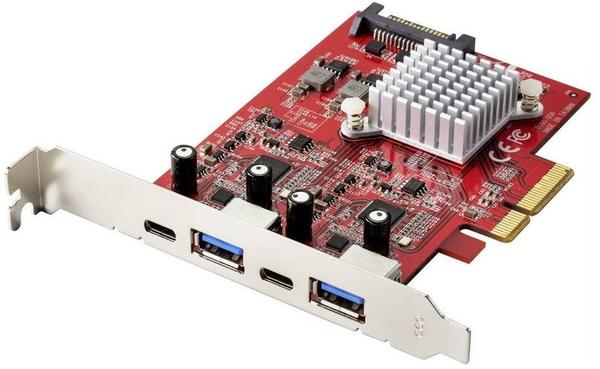 Renkforce RF-4679642 2+2 Port USB 3.2 Gen 2 Controllerkarte USB 3.2 Gen 2, USB-CTM PCIe