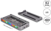 DELOCK USB 40 Gbps Box 1xM.2 NVMe SSD LED&Fan