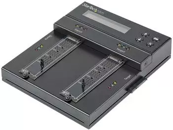 StarTech SM2DUPE11 Standalone Dual-Bay M.2 SATA/NVMe Duplizierer/L&ouml;schger&auml;t (SM2DUPE11)
