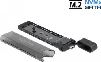 DeLock Externes M.2 SATA+NVMe Combo-Geh&auml;use USB Type-C 3.2 Gen 2, 10Gbit/s (42635)