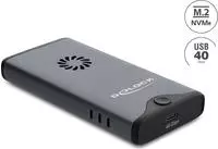 USB Type-C&acirc;&bdquo;&cent; 40 Gbps Geh&auml;use f&uuml;r 1 x M.2 NVMe PCIe SSD mit L&uuml;fter -