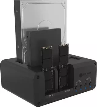 Raidsonic Icy Box IB-2925MS-CU31 4-Bay Geh&auml;use M.2 NVMe & SATA, USB-C 10Gbps (IB-2925MS-CU31)