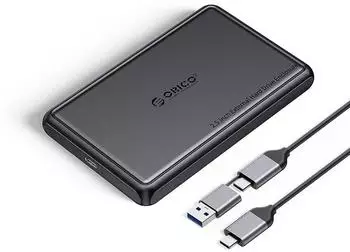 Orico DDL25-C3 2,5" HDD/SSD-Gehäuse USB-C 5Gb/s, schwarz (DDL25-C3)