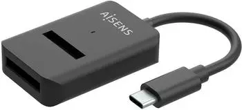 Aisens USB-C Dock M.2 SATA/NVMe USB 3.1 Gen2, schwarz (ASUC-M2D011-BK)