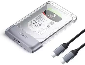 Orico TX25C3 2,5" HDD/SSD-Geh&auml;use USB-C 5Gb/s, transparent (TX25C3)