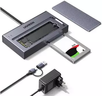 Ugreen M.2 NVMe & SATA Festplatten-Dockingstation USB 3.2 10Gbps (75621EU)