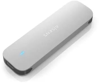 Aisens ASM2-025SL M.2 (NGFF) NVMe Externes Gehäuse USB 3.2 Gen2, silber (ASM2-025SL)