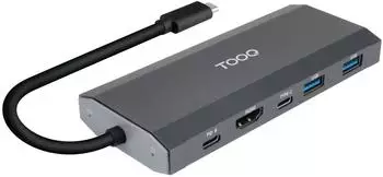 TooQ TQE-2241G M.2 NVMe/NGFF SSD-Gehäuse + USB-C 6-in-1 Hub (TQE-2241G)