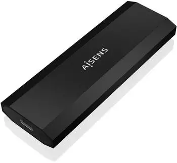 Aisens ASM2-028B NVMe Externes Gehäuse USB 3.2 Gen2, Aluminium, schwarz (ASM2-028B)
